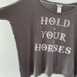 Hold Your Horses Junk food black T-shirt